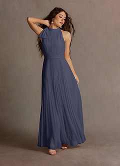 Michaela Blue Jay Pleated Maxi Dress image1