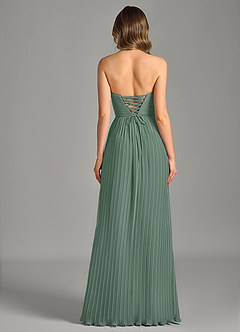 Azazie Becka Jurken voor bruidsmeisjes Jurk van Chiffon met A-Lijn Strapless Eucalyptus image2