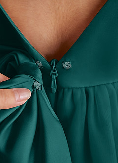 Azazie Twinkle Toes Robe Demoiselle D'honneur Fillette Robe Trapèze en Tulle Arc Paon image6