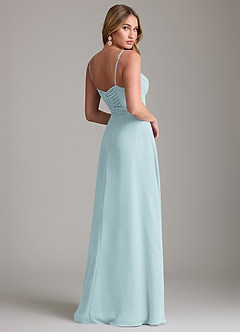 Azazie Terese Bridesmaid Dresses Mist A-Line Pleated Chiffon Dress image2