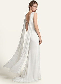 front Azazie Szal ślubny z szyfonu, bardzo długi