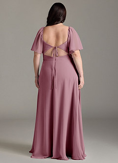 Azazie Chloe Bridesmaid Dresses Vintage Mauve A-Line Sweetheart Neckline Chiffon Dress image8
