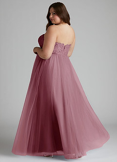 Azazie Roni Bridesmaid Dresses Vintage Mauve A-Line Sweetheart Neckline Tulle Convertible Dress image10