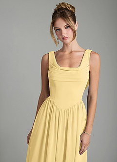 Azazie Novi Bridesmaid Dresses Butter A-Line Pleated Chiffon Dress image6