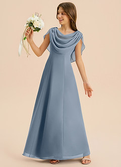 Azazie Lambie Junior Twilight A-Line Pleated Chiffon Dress image2