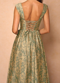 Runa Green Brown Maxi Dress image6