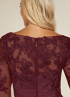 Azazie Alisondra Abiti per la Madre della Sposa Abito Tubino in Pizzo in Pizzo con Scollo a U Cabernet image7
