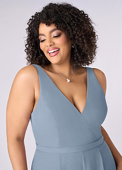 Barbie ♥ Azazie Final Sale Barbie Pink Chiffon Jumpsuit image9