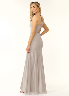 Azazie Rue Bridesmaid Dresses Frost A-Line Halter Chiffon Dress image5