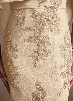Azazie Amrita Mother of the Bride Dresses Champagne Mermaid Lace Chiffon Dress image7
