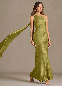 Vestido Marrón Musgo Largo Sapphira image4