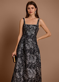Midi jurk Zara Zilver Zwart image3