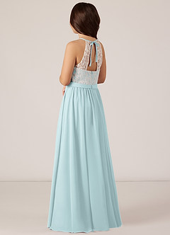 Azazie Fahari Junior Mist A-Line Lace Chiffon Dress image4