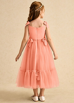 Azazie Jaci Flower Girl Dresses Sunset A-Line Spaghetti Strap Chiffon Dress image5