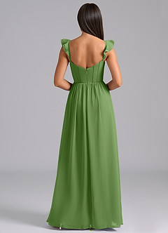 Azazie Denisse Suknie dla druhen Linia A Marszczony Szyfon Do ziemi Sukienka image2