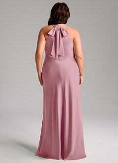 Azazie Doretta Bridesmaid Dresses Vintage Mauve Mermaid Pleated Stretch Satin Dress image5