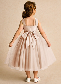 Azazie Dovey Flower Girl Dresses English Rose Ball-Gown Bow Tulle Dress image3