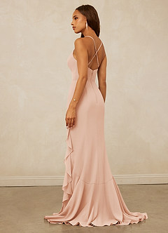 Christian Siriano Bridal for Azazie 1006 Bridesmaid Dresses English Rose Mermaid Ruched Chiffon Dress image2