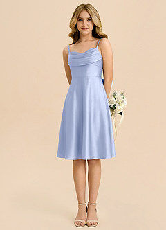 Azazie Bear Vestido de Hielo de Satén Elástico de Corte en A con Escote de Corazón image5