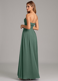 Azazie Lucienne Bridesmaid Dresses Sea Moss A-Line Strapless Chiffon Convertible Dress image2