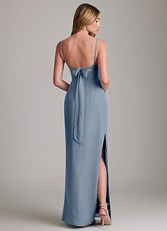 Azazie Mai Bridesmaid Dresses Twilight Sheath Pleated Chiffon Dress image2