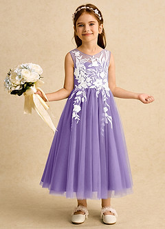 Azazie Sundae Robe Demoiselle D'honneur Fillette Robe Princesse en Dentelle Tahiti image1