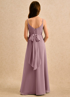 Azazie Hollie Girls Formal vestidos de niña de las flores Vestido de Rosa Polvorienta de Gasa de Corte en A con Escote de Corazón image2