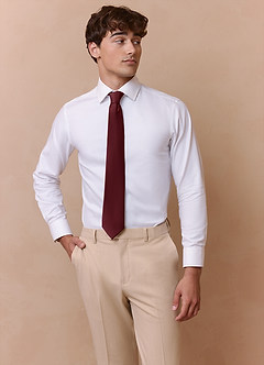 front Stretch Satin Wide Tie