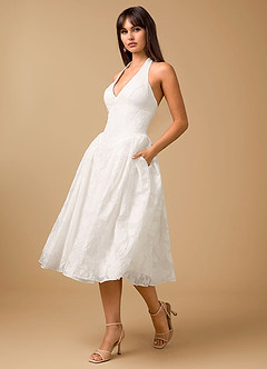 Illyne White Midi Dress image6