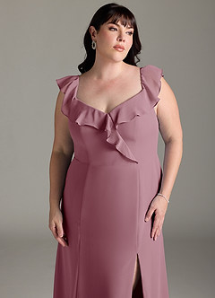 Azazie Sophie Bridesmaid Dresses Vintage Mauve A-Line Off the Shoulder Chiffon Convertible Dress image13