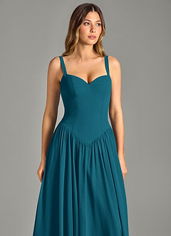 Azazie Evadina Suknie dla druhen Linia A Gorset Szyfon Do ziemi Sukienka image6