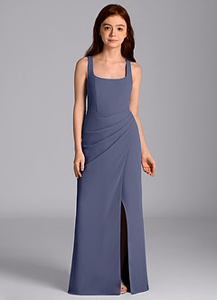 Azazie Mero Junior Meerjungfrau-Linie Plissee Chiffon Kleid Sturm image6