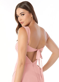 Azazie Audre Schlussverkauf Meerjungfrau-Linie Plissee Chiffon Kleid Agave image6