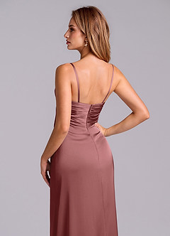 Azazie Sabrine Final Sale Amethyst A-Line Sweetheart Neckline Stretch Satin Dress image7