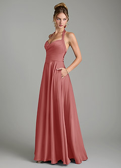 Azazie Tenaya Bridesmaid Dresses Antique Rose A-Line Sweetheart Neckline Stretch Satin Dress image5