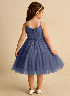Azazie Osea Blumenmädchenkleider Ballkleid Plissee Tüll Kleid Sturm image2