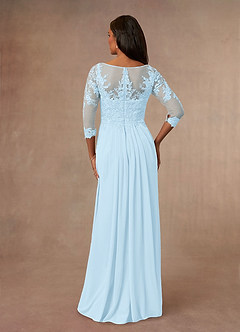 Azazie Calanthe Mother of the Bride Dresses Sky Blue A-Line Scoop Chiffon Dress image3