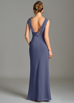 Azazie Kieryn Bridesmaid Dresses Stormy Mermaid Pleated Chiffon Dress image2