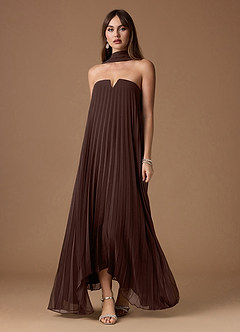 Nahla Truffle Allover Pleated Maxi Dress image5