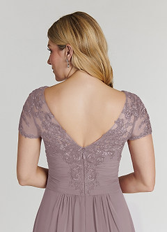 Azazie Thais Abiti per la Madre della Sposa Abito A-Line in Chiffon Pizzo Dusk image6