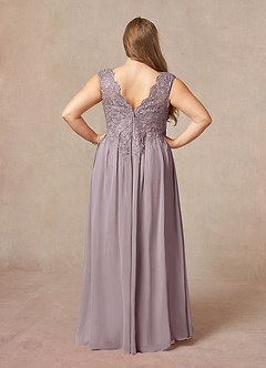 Azazie Amethyst Mother of the Bride Dresses Dusk A-Line V-Neck Sequins Chiffon Dress image10