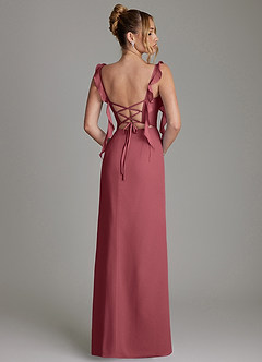 Azazie Jessamine Bridesmaid Dresses Merlot Mermaid Corset Chiffon Dress image8