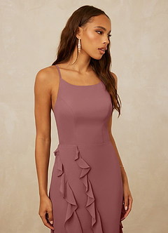 Christian Siriano Bridal for Azazie 1006 Bridesmaid Dresses Desert Rose Mermaid Ruched Chiffon Dress image6