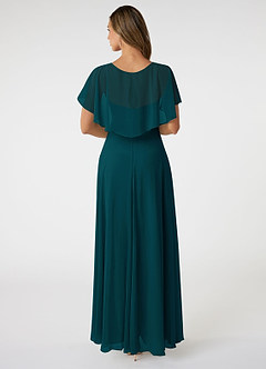 Azazie Jamie Bridesmaid Dresses Pine A-Line Chiffon Dress image2