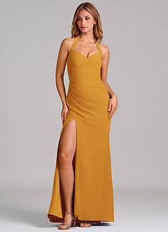 Azazie Emeria Suknie dla druhen Syrena Dekolt w kształcie serca Szyfon Do ziemi Sukienka image4