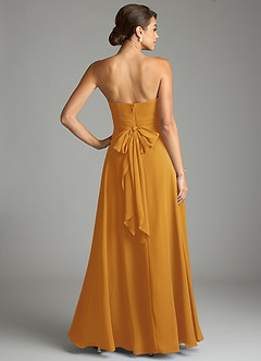 Azazie Tamira Suknie dla druhen Linia A Pofałdowany Szyfon Do ziemi Sukienka image4