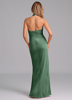 Azazie Jemma Robes de demoiselle d'honneur Robe Fourreau en velours Plissée Eucalyptus image7
