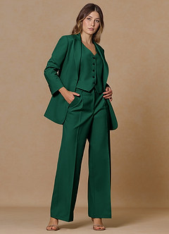 front Rowan Emerald Refined Weave Performance pants