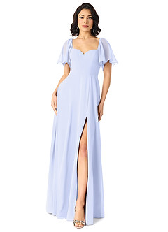 Azazie Chloe Brautjungfernkleider A-Linie Herzausschnitt Chiffon Kleid Lavendel image1
