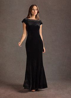 Morgan Black Open Back Gown image2